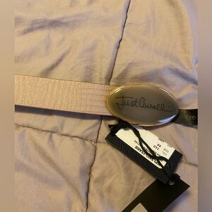 Just Cavalli Black Belt with Gold Accents